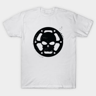 Cinema Film Roll Skull Black Design T-Shirt